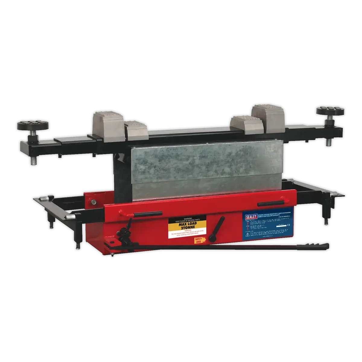 Sealey Jacking Beam 2 Tonne with Arm Extenders & Flat Roller Supports