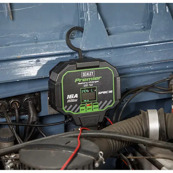 Sealey Premier Fully Automatic Battery Charger & Maintainer 16A