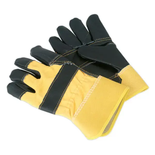 Sealey SSP13 Rigger's Gloves Hide Palm Pair