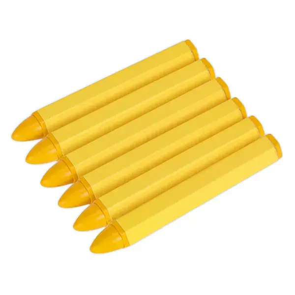 Sealey TST14 Tyre Marking Crayon - Yellow Pack of 6