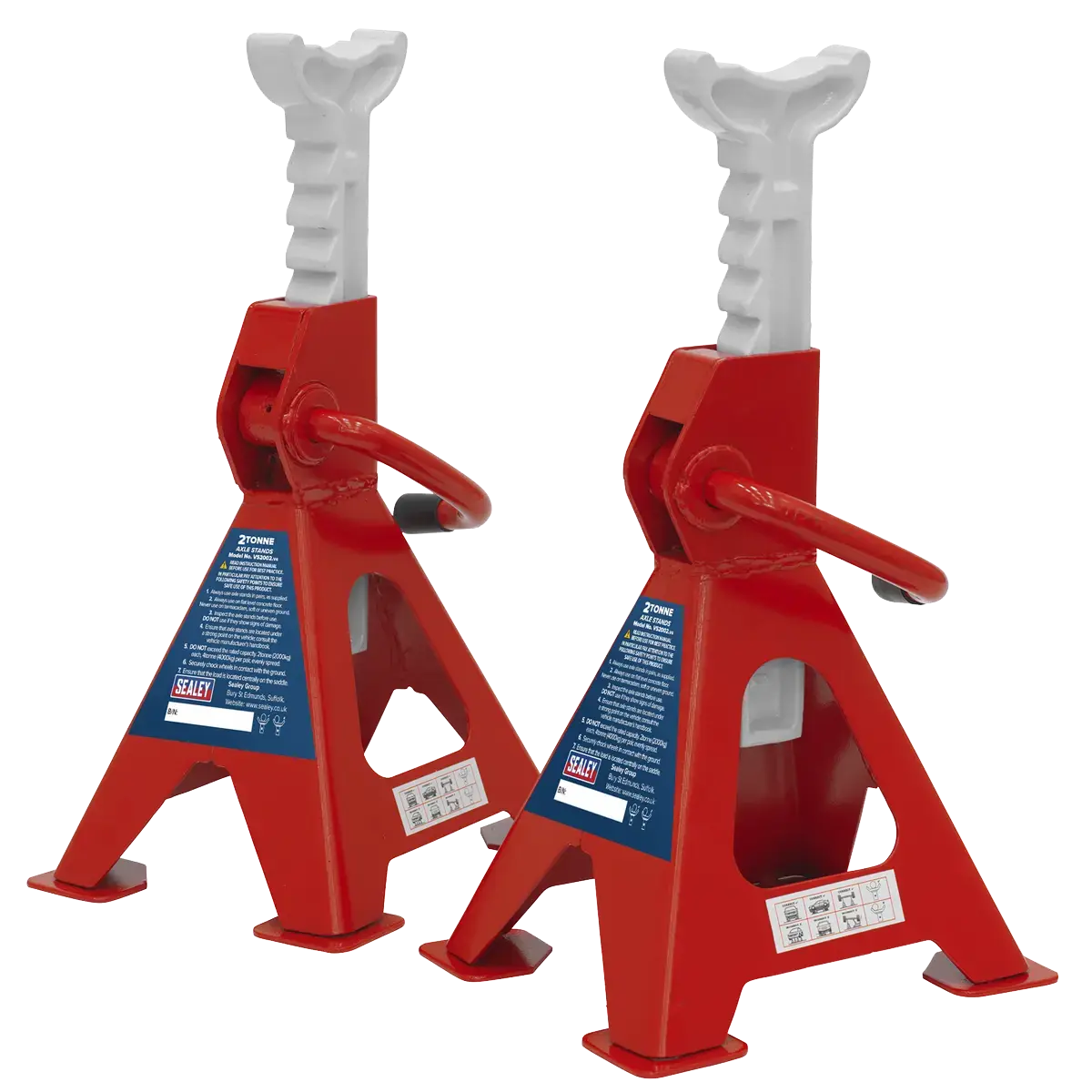 Sealey Ratchet Type Axle Stands (Pair) 2 Tonne Capacity per Stand