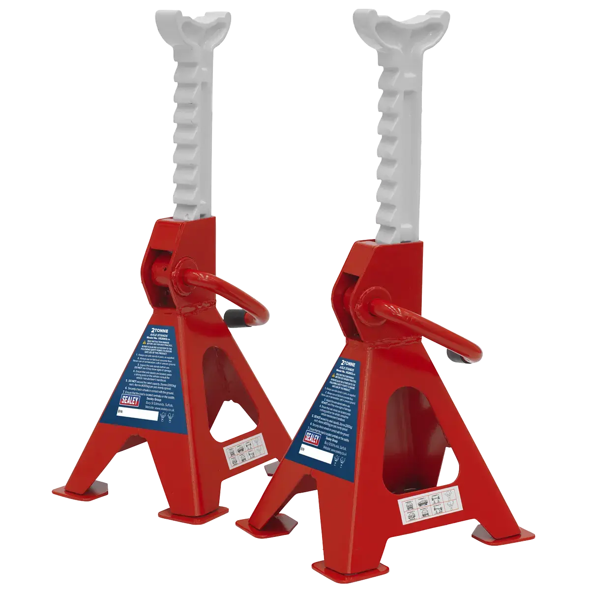 Sealey Ratchet Type Axle Stands (Pair) 2 Tonne Capacity per Stand