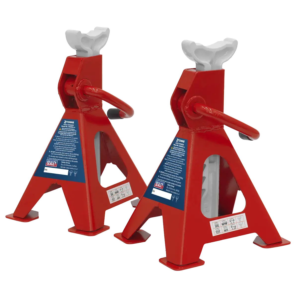 Sealey Ratchet Type Axle Stands (Pair) 2 Tonne Capacity per Stand