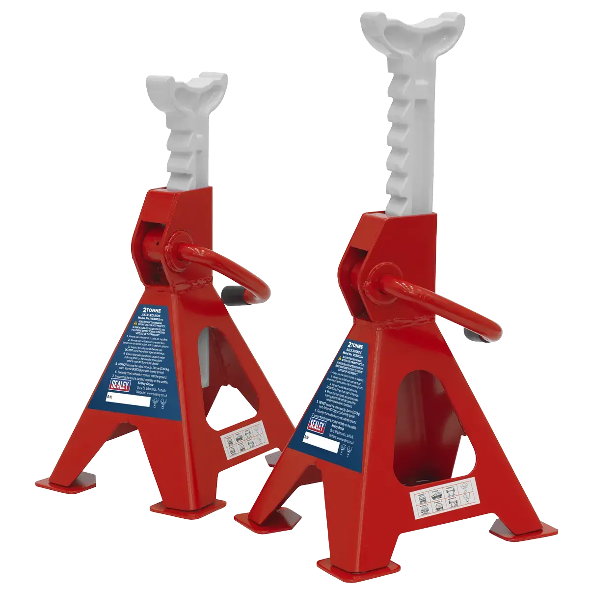 Sealey Ratchet Type Axle Stands (Pair) 2 Tonne Capacity per Stand
