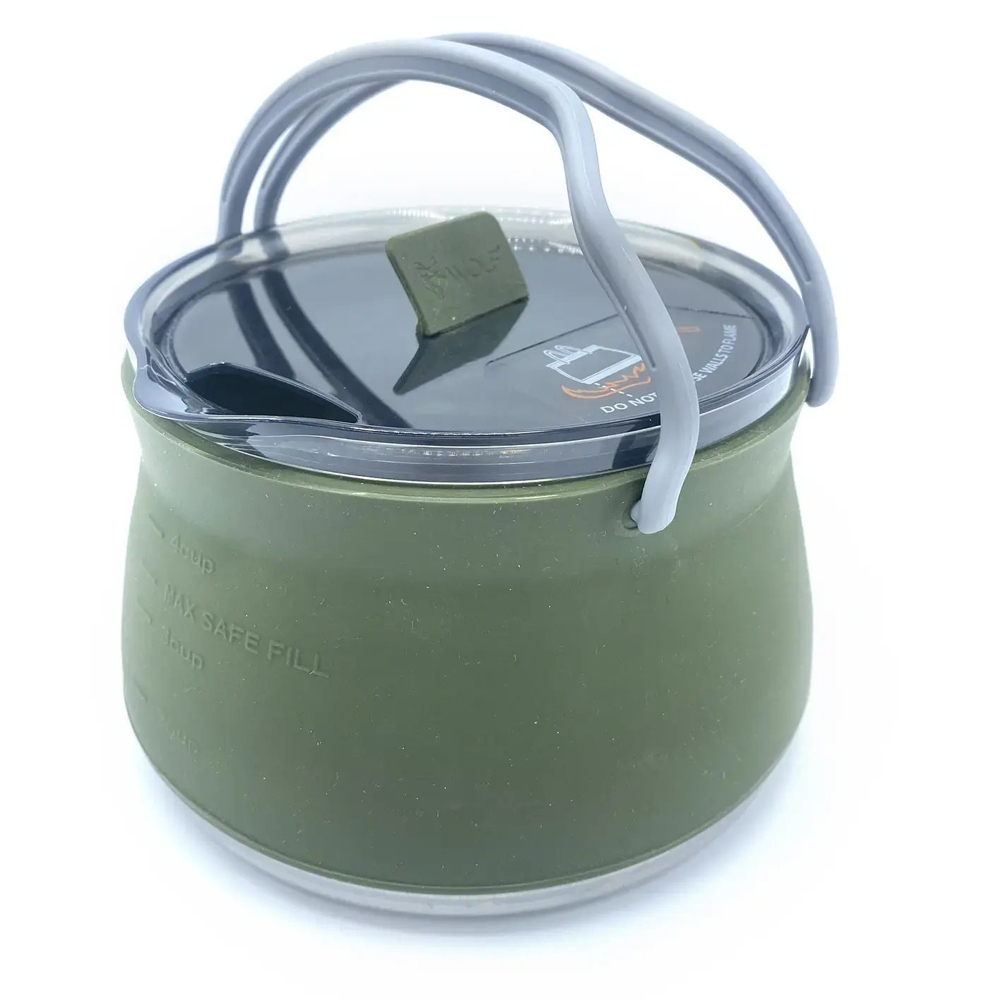 Wolf Outdoors Ezi-Stow Collapsible Kettle 1L Olive Green