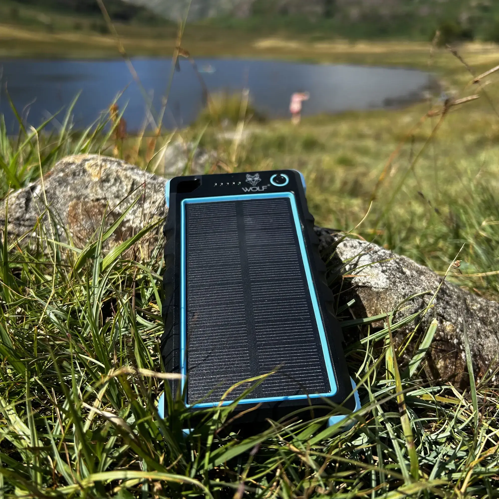 Wolf Outdoors SPB-10 Solar Power Bank - Blue Edition