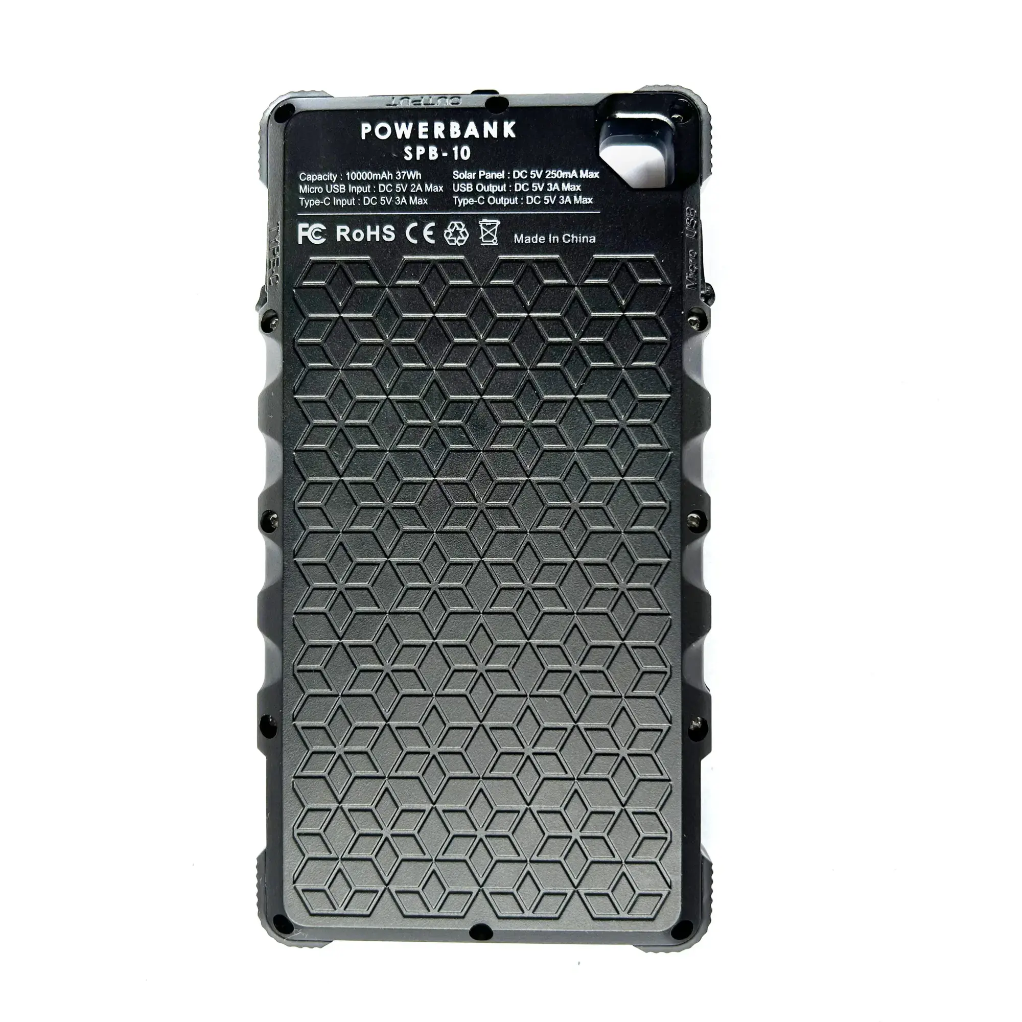 Wolf Outdoors SPB-10 Solar Power Bank - Black Edition